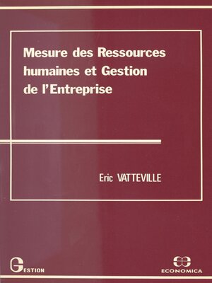 cover image of Mesure des ressources humaines et gestion de l'entreprise